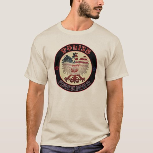 Polish American Eagle Mannen-shirt T-shirt (Voorkant)