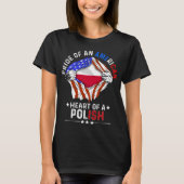 Polish American Foreign Country Poland Flag T-shirt (Voorkant)