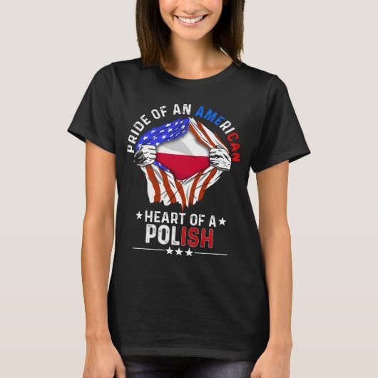Polish American Foreign Country Poland Flag T-shirt (Voorkant)