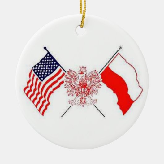 POLISH AMERICAN KERAMISCH ORNAMENT (Voorkant)