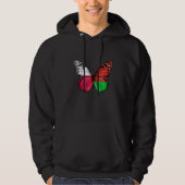 Polish Belarusian Flag Butterfly Hoodie (Voorkant)
