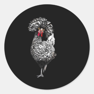 Polish Chicken Backyard Chicken Coop Boerderij Ronde Sticker