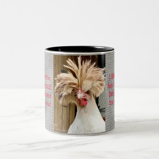 Polish Chicken with Attitude Two-Tone Mug, 11 oz Tweekleurige Koffiemok (Center)