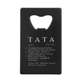 Polish Dad Gift - TATA definitie fles opener Creditkaart Flessenopener (Achterkant)