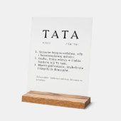 Polish Dad Gift - TATA Definition T-shirt Acryl Bord (Hoek)
