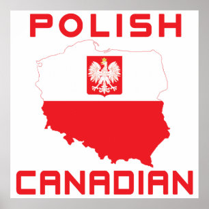 Polish Eagle Canadese kaart Poster