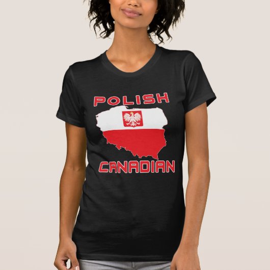 Polish Eagle Canadese kaart T-shirt (Voorkant)