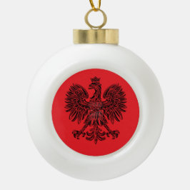Polish Eagle Snowflake Framed Ornament