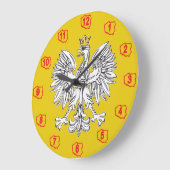 Polish Eagle With Gold Crown Wall Clock Grote Klok (Hoek)