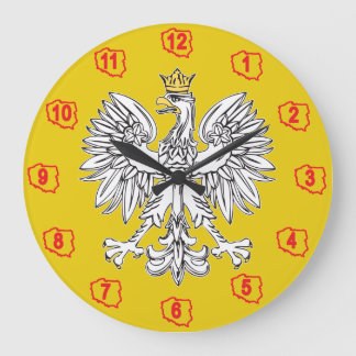 Polish Eagle With Gold Crown Wall Clock Grote Klok