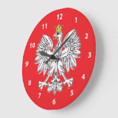 Polish Eagle With Gold Crown Wall Clock Grote Klok (Hoek)