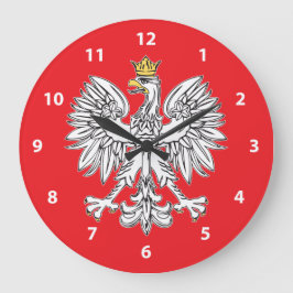 Polish Eagle With Gold Crown Wall Clock Grote Klok