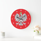 Polish Eagle With Gold Crown Wall Clock Grote Klok (Huis)