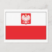 Polish Falcon Flag Briefkaart (Voorkant)