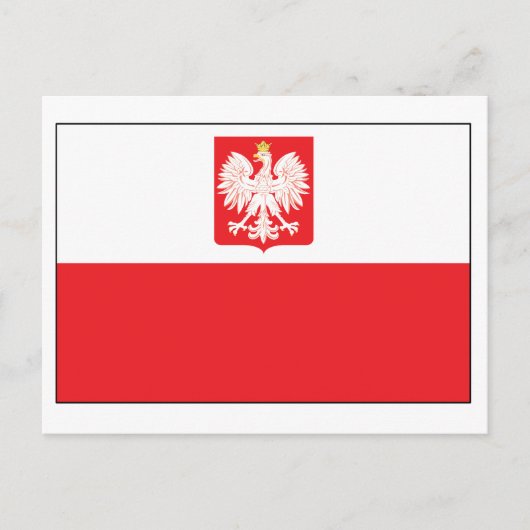 Polish Falcon Flag Briefkaart (Voorkant)