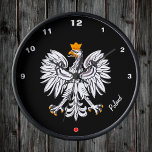 Polish Flag & Eagle, Poland fashion / Sport Ronde Klok<br><div class="desc">Wall Clock,  Poland & Eagle,  Polish Flag fashion - Poland hearts - love my country,  travel,  foliday,  national patriots/sports fans</div>