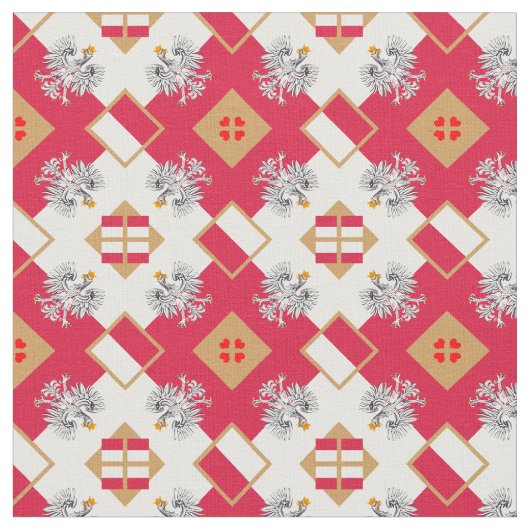 Polish Flag & Polen Eagle, Trendy stoffen mode (Close Up)