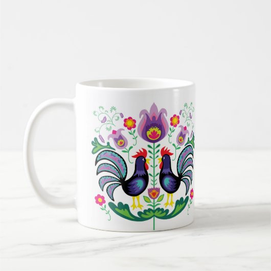 Polish Folk Art Wycinanki Mug Koffiemok (Links)