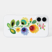 Polish Folk Flowers Yellow iPhone 16 Hoesje (Achterkant horizontaal)