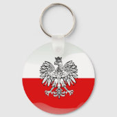 Polish glossy flag sleutelhanger (Voorkant)