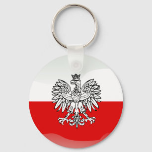 Polish glossy flag sleutelhanger