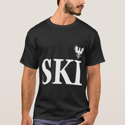 Polish Heritage Ski Achternaam T-shirt (Voorkant)