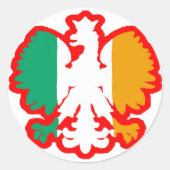 POLISH/IRISH FLAG RONDE STICKER (Voorkant)