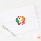 POLISH/IRISH FLAG RONDE STICKER (Envelop)