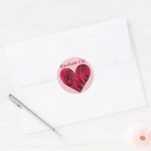Polish Love You Red Roses Ronde Sticker (Envelop)