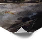 Polish Lowland Sheepdog Hond Art Print Poster (Hoek)