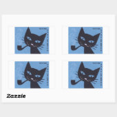 Polish Matchbox Label Cat Roken Pijp (Vel)