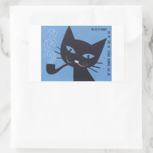 Polish Matchbox Label Cat Roken Pijp (Tas)