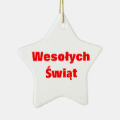 POLISH MERRY CHRISTMAS KERAMISCH ORNAMENT (Rechts)