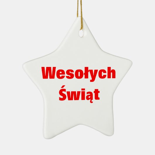POLISH MERRY CHRISTMAS KERAMISCH ORNAMENT (Rechts)