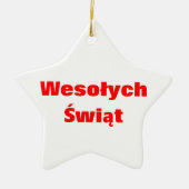 POLISH MERRY CHRISTMAS KERAMISCH ORNAMENT (Voorkant)