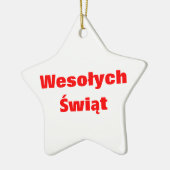 POLISH MERRY CHRISTMAS KERAMISCH ORNAMENT (Links)