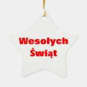 POLISH MERRY CHRISTMAS KERAMISCH ORNAMENT (Achterkant)