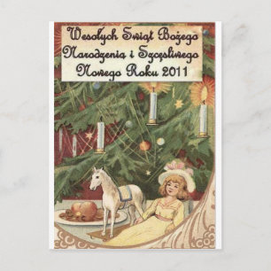 POLISH MERRY CHRISTMAS WESOLYCH SWIAT FEESTDAGENKAART