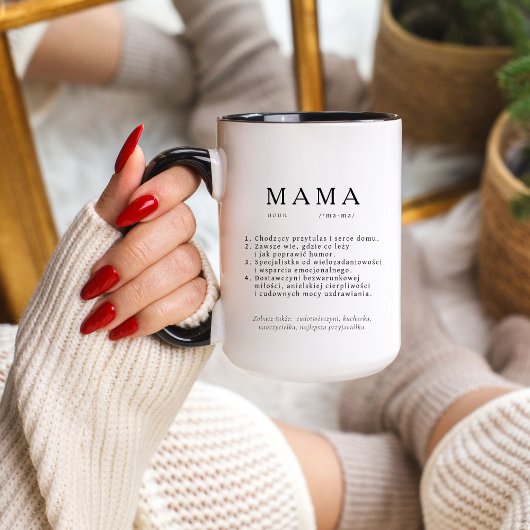 Polish Mum Gift - MAMA enorme definitie Mok