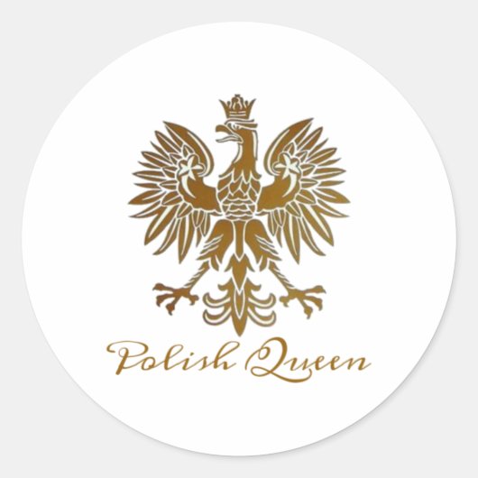 Polish Queen met Gold Eagle Sticker (Voorkant)