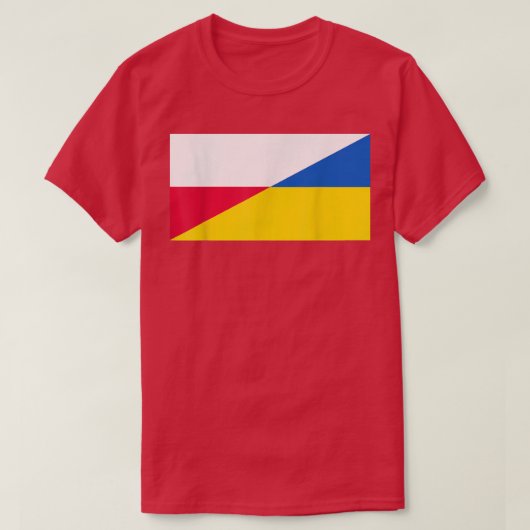 Polish Support for Ukraine Ukrainian Flag and Pola T-shirt (Design voorkant)