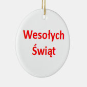 polish wesolych swiat keramisch ornament (Rechts)