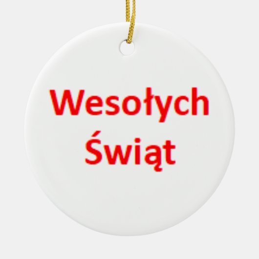 polish wesolych swiat keramisch ornament (Voorkant)