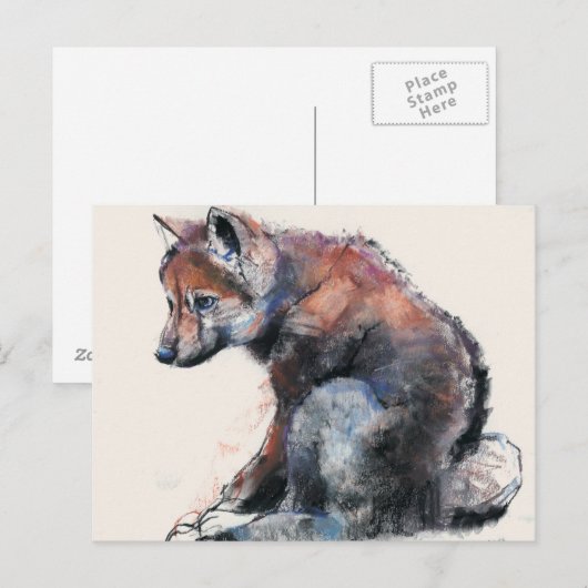 Polish Wolf Pup 2001 Briefkaart (Voorkant / Achterkant)