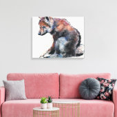 Polish Wolf Pup 2001 Canvas Afdruk (Insitu (Woonkamer))