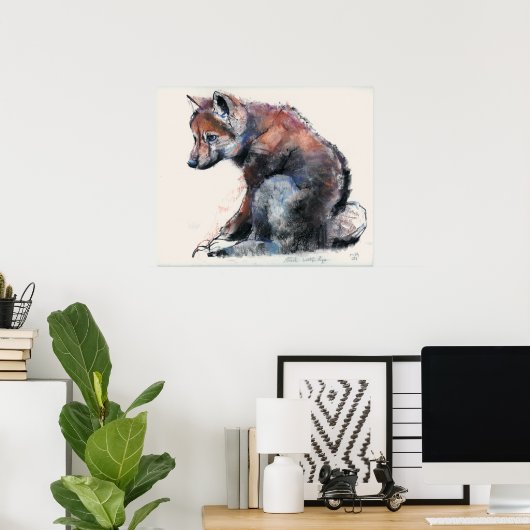 Polish Wolf Pup 2001 Poster (Thuiskantoor)