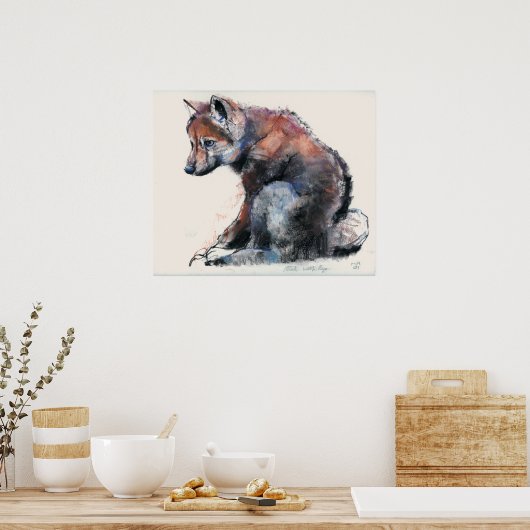 Polish Wolf Pup 2001 Poster (Keuken)