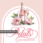 Polished blush and gold petals prosecco Bridal Gastenboek