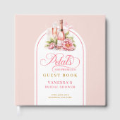 Polished blush and gold petals prosecco Bridal Gastenboek (Voorkant)