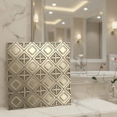 Polished Pewter Metallic Geometric #13 ID1227 Tegeltje